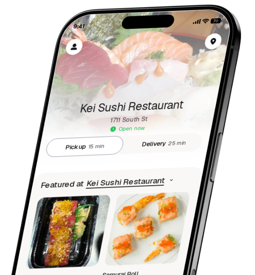 Kei Sushi Restaurant app preview